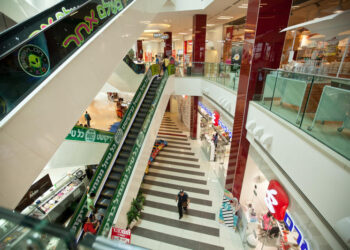 קניון בבאר שבע. זירת הפשע צילום: פלאש 90