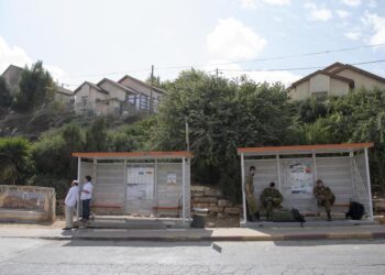 .תחנת אוטובוס. זירת הפשע צילום: פלאש 90