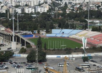 איצטדיון ר"ג. זירת האירוע הראשוני צילום: פלאש 90